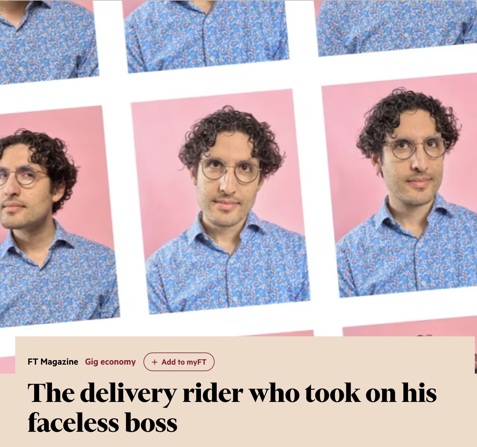 The delivery rider who took on his faceless boss